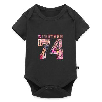 NINETEEN 1974 B - Baby Premium Kurzarmbody - Schwarz - Vorne