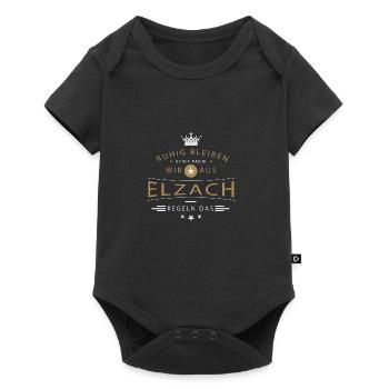 Elzach Stadt - Baby Premium Kurzarmbody - Schwarz - Vorne