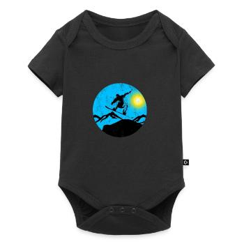 snowboarder saut - Body à manches courtes Premium Bébé - noir - Devant