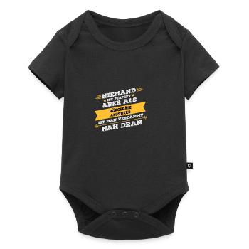 Hörgeräteakustiker Beruf Geschenk - Baby Premium Kurzarmbody - Schwarz - Vorne