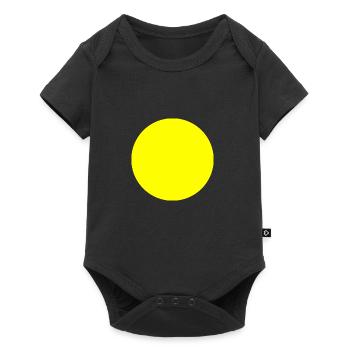 Circle yellow - Baby Premium short-sleeve bodysuit - black - Front
