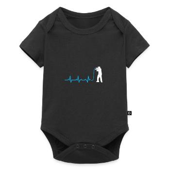 rap rythme cardiaque cadeau micro rythme cardiaque MC - Body à manches courtes Premium Bébé - noir - Devant