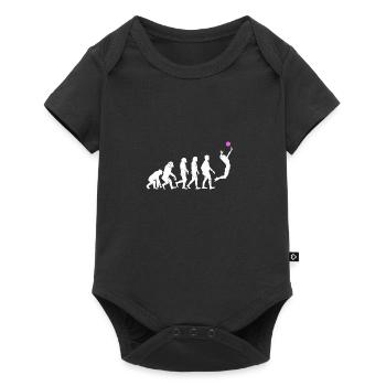 Volley-ball Evolution, cadeau de sport saut balle - Body à manches courtes Premium Bébé - noir - Devant
