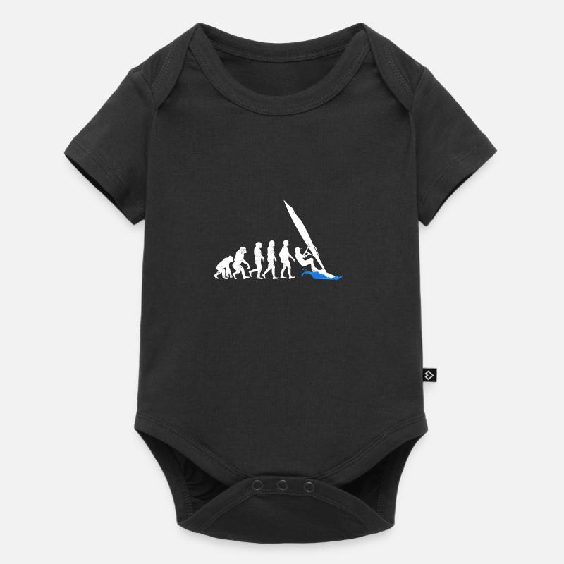 Windsurfing evolution surfen geschenk wassersport - Baby Premium Kurzarmbody - Schwarz