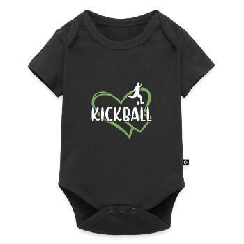 Sport Heart Kickball - Baby Premium short-sleeve bodysuit - black - Front