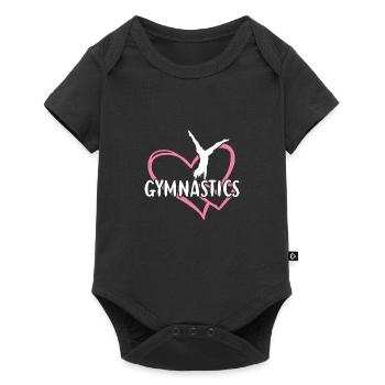 Gymnastique du cœur sportif - Body à manches courtes Premium Bébé - noir - Devant