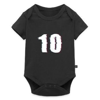 10 Effet de dix nombres Nombre déformé - Body à manches courtes Premium Bébé - noir - Devant