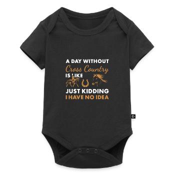 Rider A Day Without Cross Country - Baby Premium short-sleeve bodysuit - black - Front