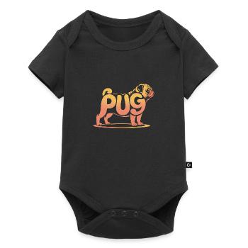 Pug - Cool Pet Dog Logo - Baby Premium short-sleeve bodysuit - black - Front