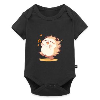 Cute hedgehog dancer - Baby Premium short-sleeve bodysuit - black - Front