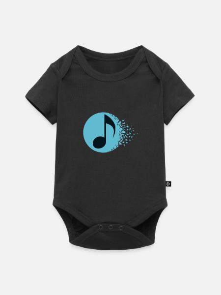 Abstrakter Klangausbruch - Baby Premium Kurzarmbody - Schwarz