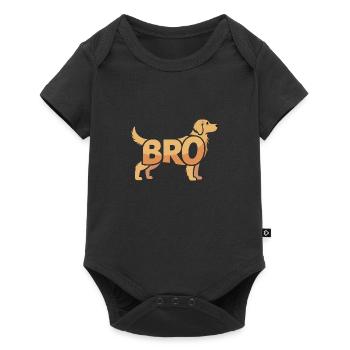 Bro Dog - Logo d’animal de compagnie cool - Body à manches courtes Premium Bébé - noir - Devant