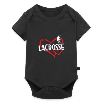 Sport Heart Lacrosse - Baby Premium short-sleeve bodysuit - black - Front