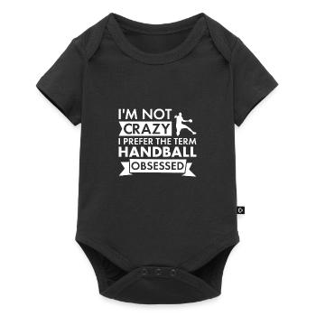 Sport Je ne suis pas fou de handball - Body à manches courtes Premium Bébé - noir - Devant