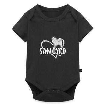 Samoyed Heart - Baby Premium short-sleeve bodysuit - black - Front