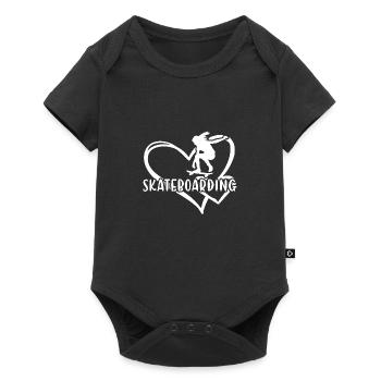 Sport Heart Skateboarding - Baby Premium short-sleeve bodysuit - black - Front