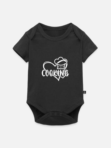 Cook Heart Cooking - Baby Premium Kurzarmbody - Schwarz