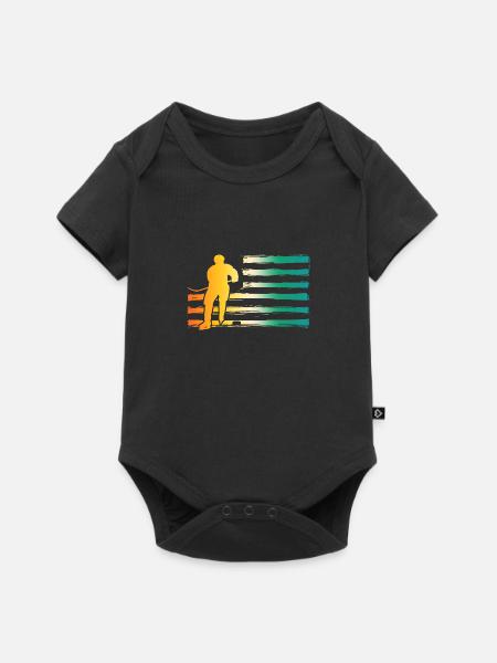Eishockeyspieler Eishockey - Baby Premium Kurzarmbody - Schwarz