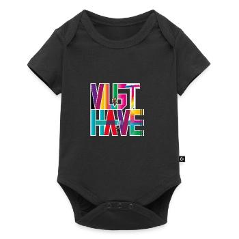 MUST-HAVE - Baby Premium short-sleeve bodysuit - black - Front