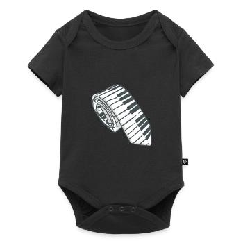 Piano Tie Piano Player Keyboard - Baby Premium short-sleeve bodysuit - black - Front