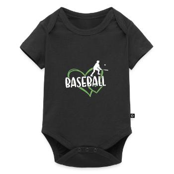 Sport Heart Baseball - Baby Premium short-sleeve bodysuit - black - Front