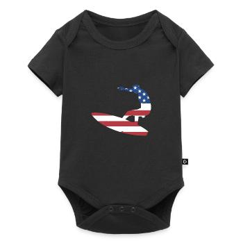 Sport Us Flag Surf - Body à manches courtes Premium Bébé - noir - Devant