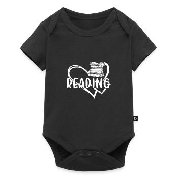 Reader Heart Reading - Baby Premium short-sleeve bodysuit - black - Front