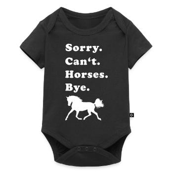 Sorry Can’t Horses Bye cheval cheval cadeau - Body à manches courtes Premium Bébé - noir - Devant