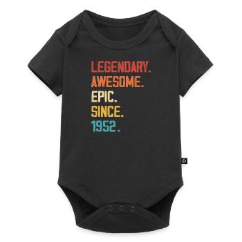 Epic & Legendary Jahrgang 1952: 72. Geburtstag - Baby Premium Kurzarmbody - Schwarz - Vorne