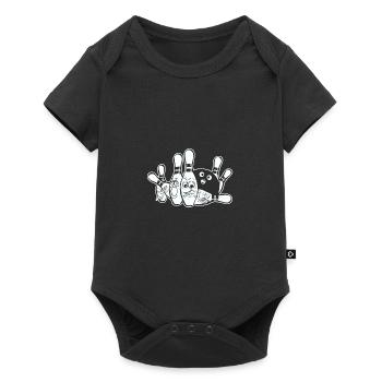 Bowling and bowling gift - Baby Premium short-sleeve bodysuit - black - Front