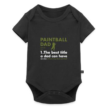 Sport Dad Definition Paintball - Baby Premium short-sleeve bodysuit - black - Front