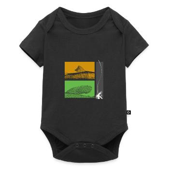 Modell 26 - Forelle und Äsche - Baby Premium Kurzarmbody - Schwarz - Vorne