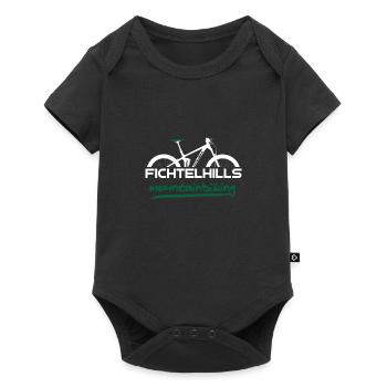 Fichtelhills Fully mountainbike Fichtelgebirge - Baby Premium Kurzarmbody - Schwarz - Vorne