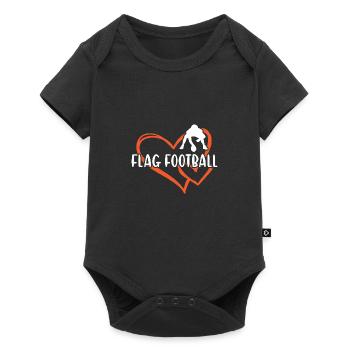 Sport Heart Flag Football - Body à manches courtes Premium Bébé - noir - Devant