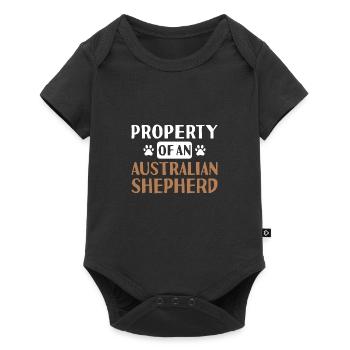 Dog Property Of A Aussie - Baby Premium short-sleeve bodysuit - black - Front