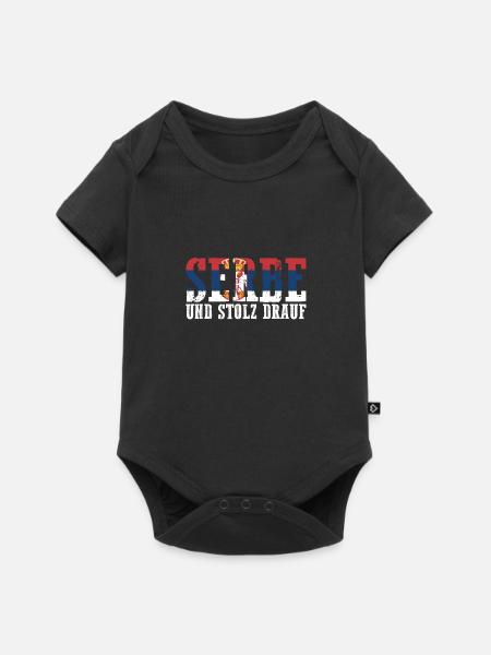 Serben Serbisch Serbien - Baby Premium Kurzarmbody - Schwarz