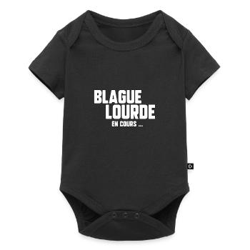 Blague lourde en cours - Body à manches courtes Premium Bébé - noir - Devant