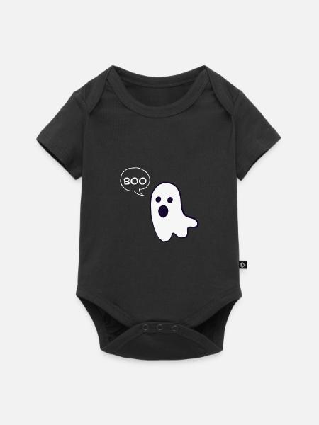 T-Shirt Gespenst - Baby Premium Kurzarmbody - Schwarz