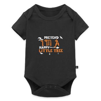 Pretend I'm A Happy Little Tree - Baby Premium short-sleeve bodysuit - black - Front