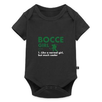 Sport Girl Définition Bocce - Body à manches courtes Premium Bébé - noir - Devant