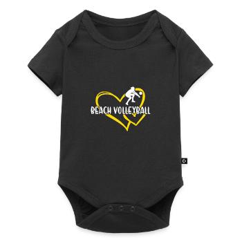 Sport Coeur Volleyball de plage - Body à manches courtes Premium Bébé - noir - Devant