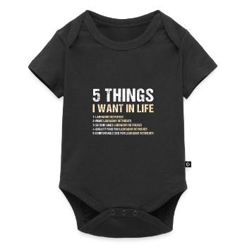 5 Things I Want In Life Labrador Retriever - Baby Premium short-sleeve bodysuit - black - Front