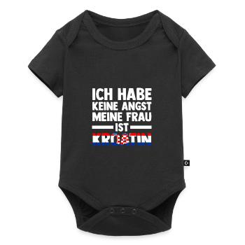 Kroaten Kroate Kroatin Hrvatska Kroatien - Baby Premium Kurzarmbody - Schwarz - Vorne