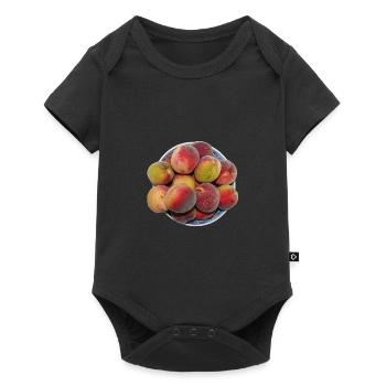 peach peach veggie vegetables fruits13 - Baby Premium short-sleeve bodysuit - black - Front
