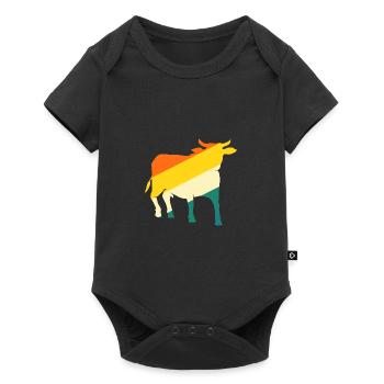Bovins de buffle Bœufs - Body à manches courtes Premium Bébé - noir - Devant