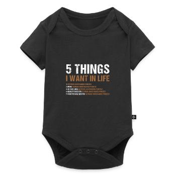 5 Things I Want In Life German Shorthaired Pointer - Baby Premium short-sleeve bodysuit - black - Front