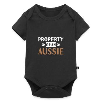 Dog Property Of A Aussie - Baby Premium short-sleeve bodysuit - black - Front