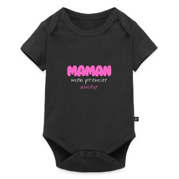 Mom Gift - My First Love - Baby Premium short-sleeve bodysuit - black - Front
