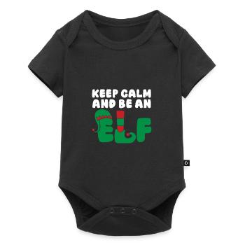 Weihnachtsmann Weihnachten Weihnachtsfest Elf - Baby Premium Kurzarmbody - Schwarz - Vorne