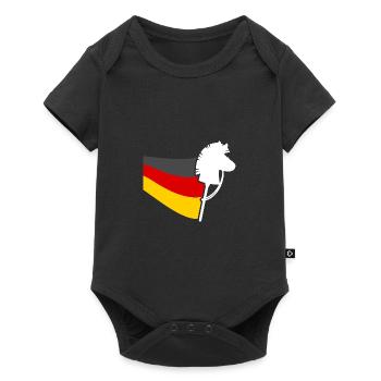 Hobby Cheval Allemagne Drapeau Hobby Horsing - Body à manches courtes Premium Bébé - noir - Devant